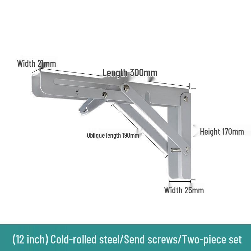 Stainless Steel Foldable Wall-Mounted Triangular Support Bracket