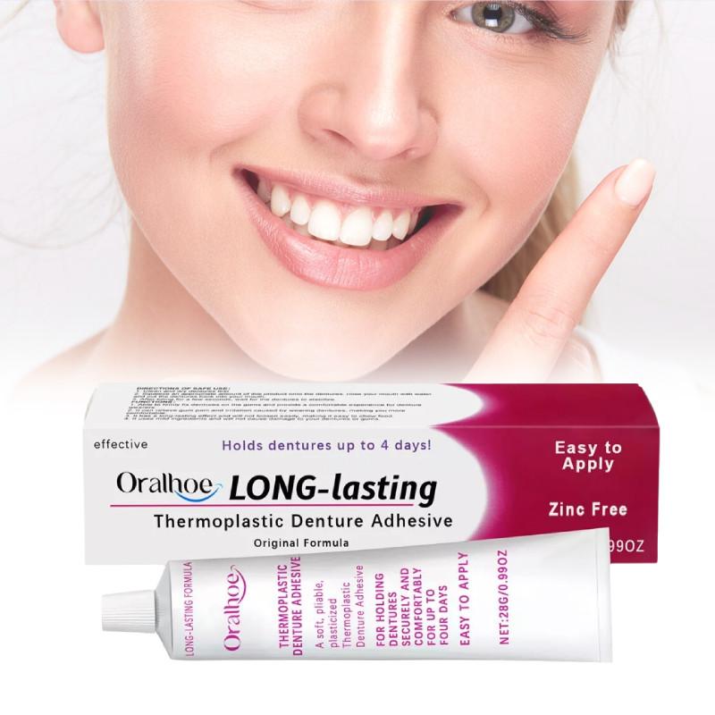 Adeziv pentru proteză Oralhoe Pentru confort sporit și fixare sigură pentru dinți artificiali