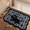 Durable 40*60cm Bath Mat Dirt-scraping Surface Water Absorption Pony Door Mat Household Washable Doormat Home Decoration