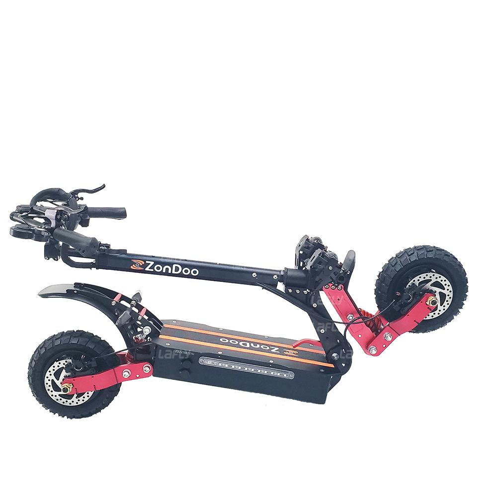 2025 Heißer Verkauf ZonDoo ZO01 plus 5600W60V33AH Doppelmotor Offroad Elektroroller, Typ C Vollfederung Schnelle Geschwindigkeit 65KMH 45MPH