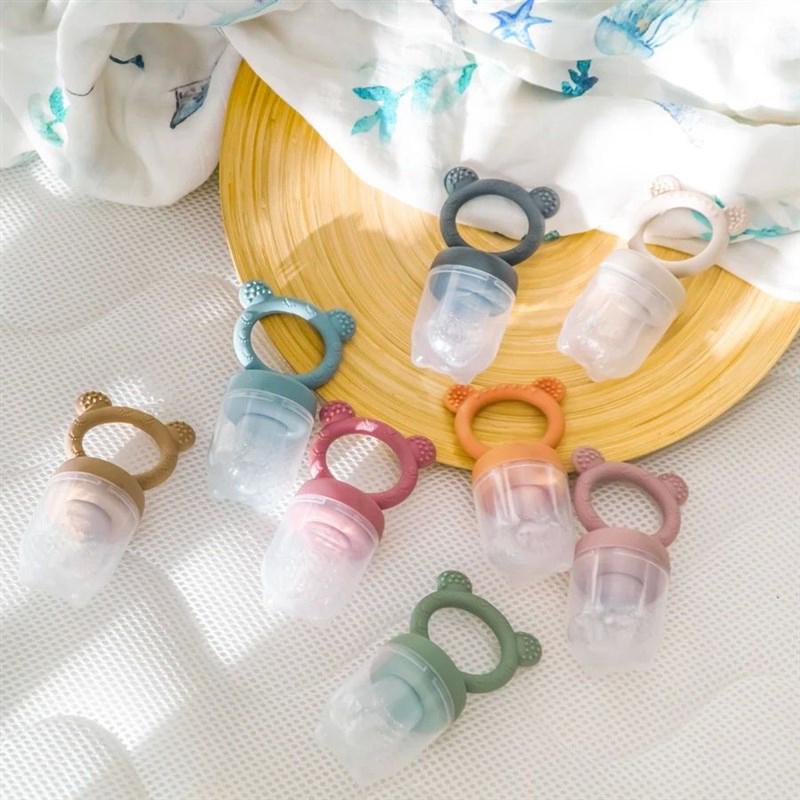 1 Set Food Grade Teething And Feeding Pacifier Silicone Fruit And Vegetable Feeder For Infants And Toddlers 6-36 Months