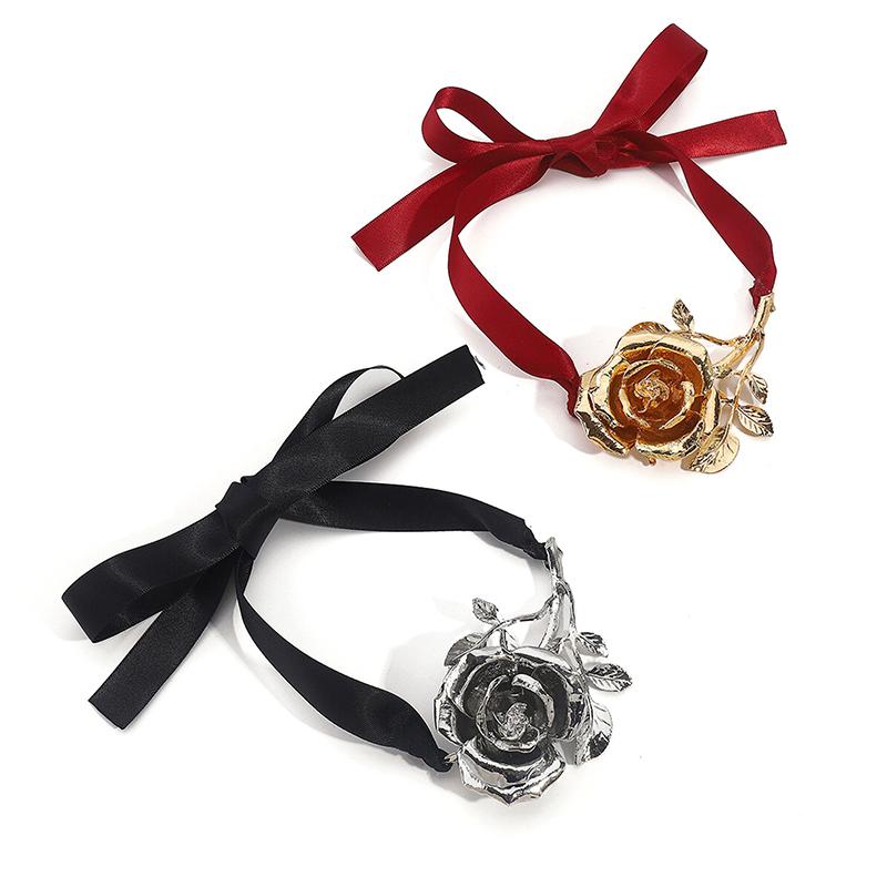 Vintage Přehnaná Kovová Růže Květina Velká Brož Pro Ženy Evropa A Amerika Osobnost Párty Šperky Doplňky
