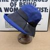 Summer Color Matching Big Eaves Sunscreen Bucket Hat Women's UV Protection Face Covering Face Small Versatile Curling Sun Hat
