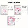 Cute Elephant Fleece Blanket Pink Bow Cartoon Animal Soft Flannel Throw Bed Cover Kids Nursery Decor Gift for Baby Girls