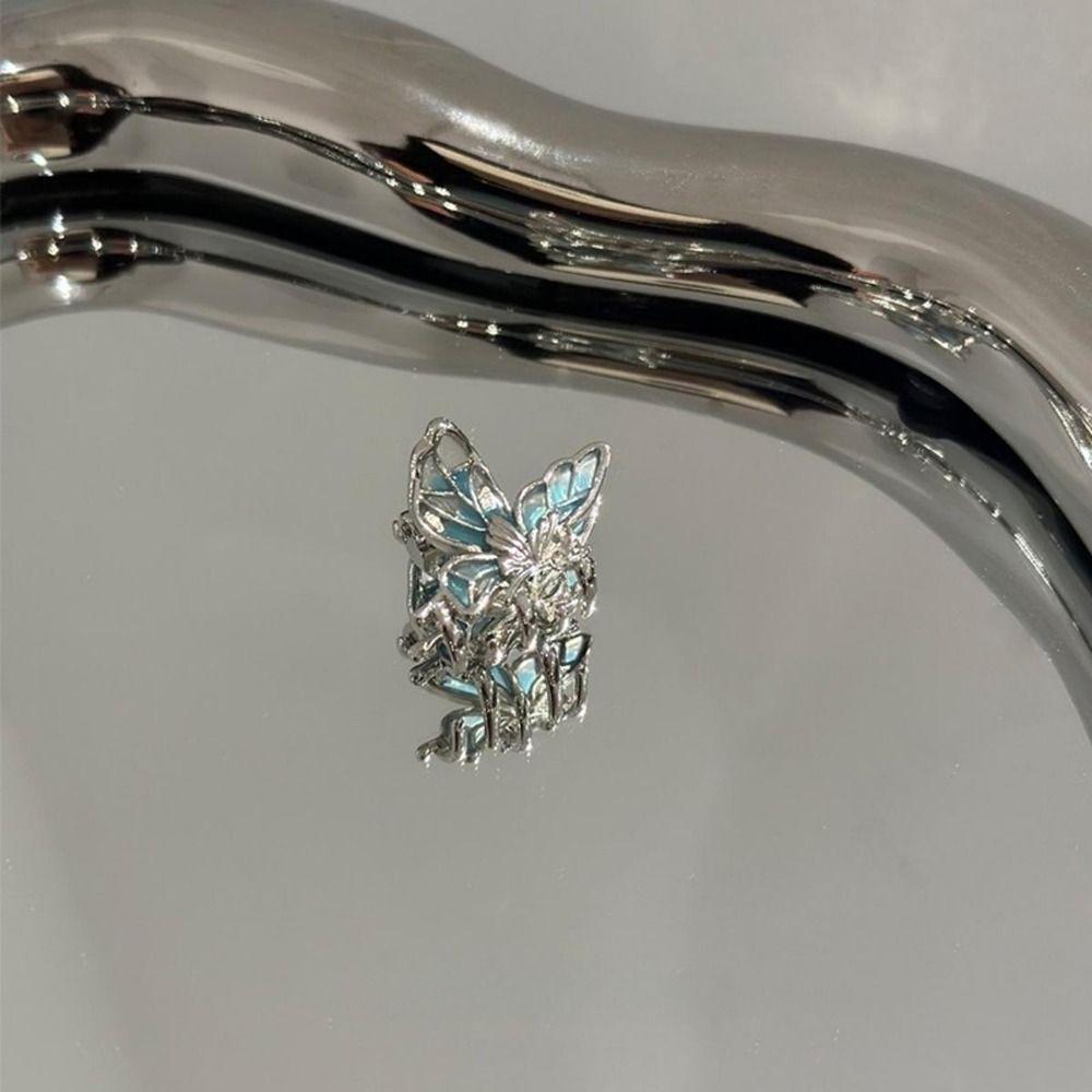 Hollow Animal Hair Clip Y2k Butterfly Hairpin Elegant Mini Butterfly Hair Claw Party