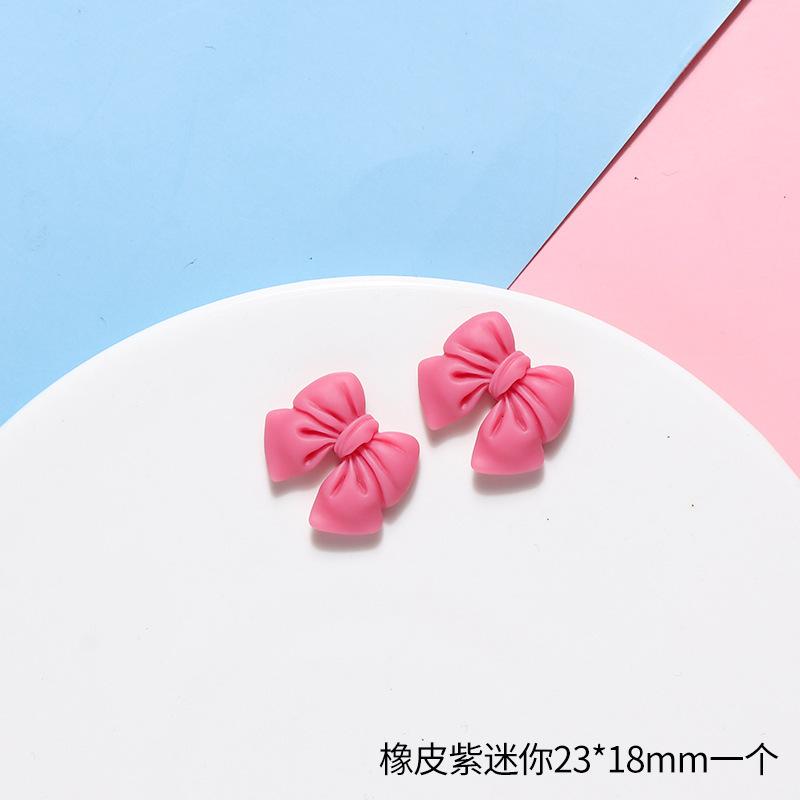 

Simulation Bow Resin Accessories,10pcs Frosted Bow Tie DIY Handmade Mobile Phone Case Accessories,Material Package Accessories.