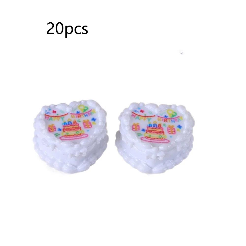 20pcs DIY Simulation Cake Handmade Miniature Food Toys Kawaii Doll Accessories  Art Supply