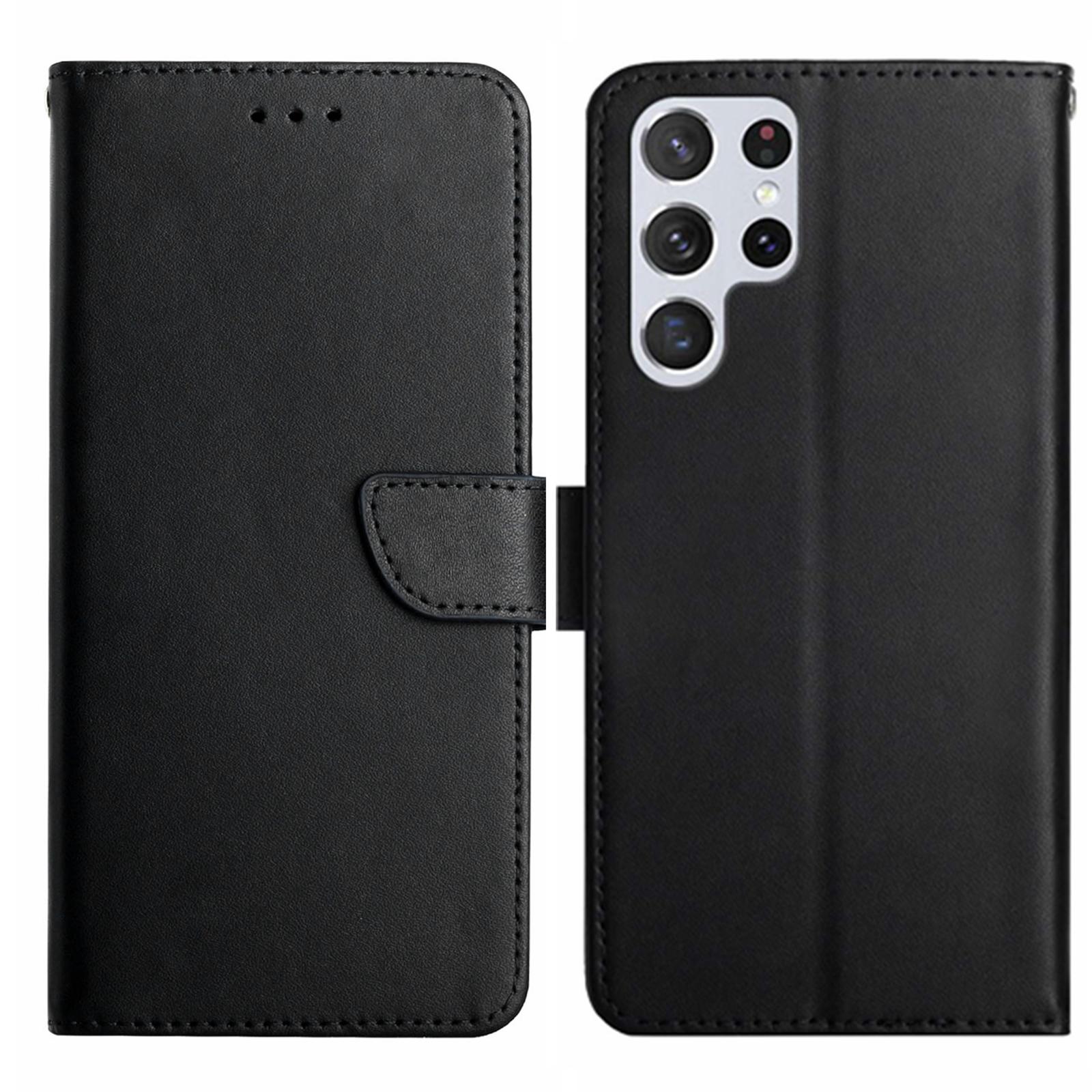 

HT02 For Samsung Galaxy S25 Ultra Case Genuine Cow Leather Phone Cover Nappa Texture A