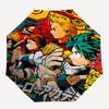 1pc My Hero Academia Automatic Folding Umbrella, Portable 3-Fold Design with 8-Bone Iron Frame, Perfect for Fans, Travelers, Everyday Use, and Festive