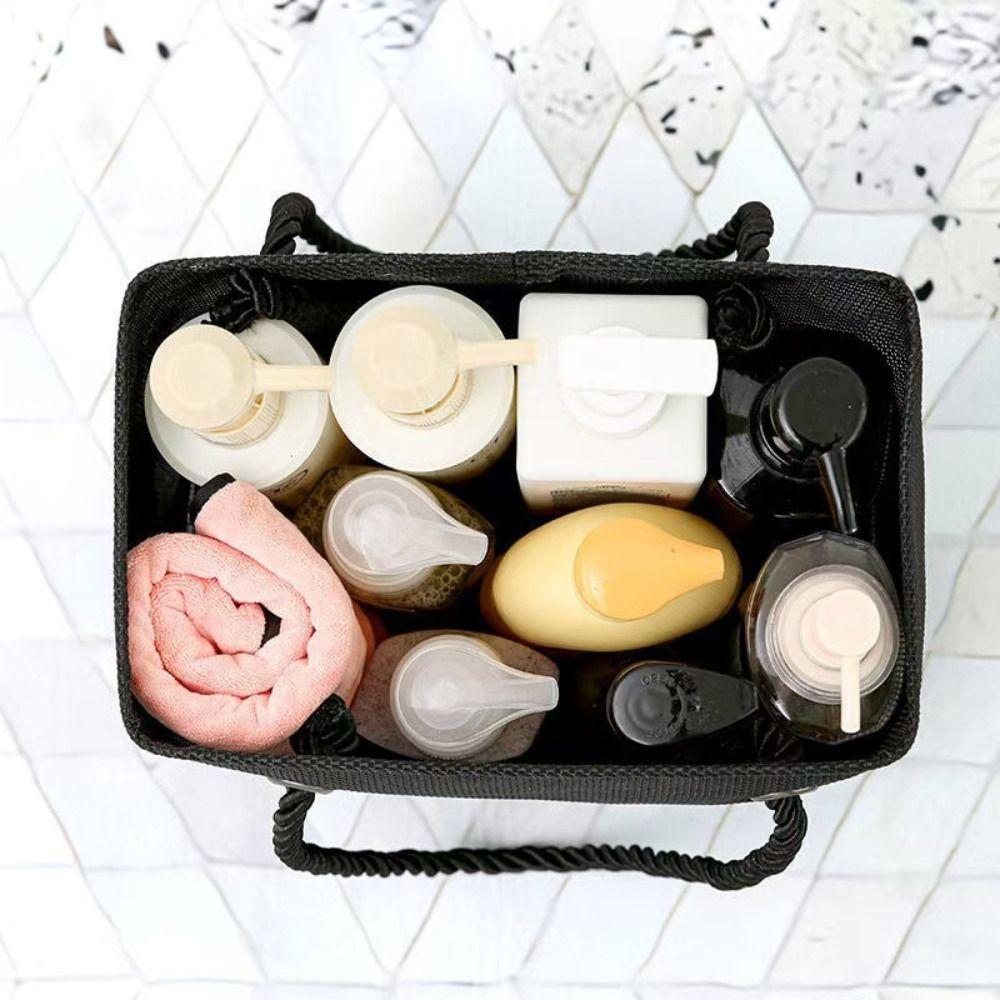 Portable Toiletry Bag Makeup Case Mesh Toiletry Bags Gifts Women's Travel Storage Basket