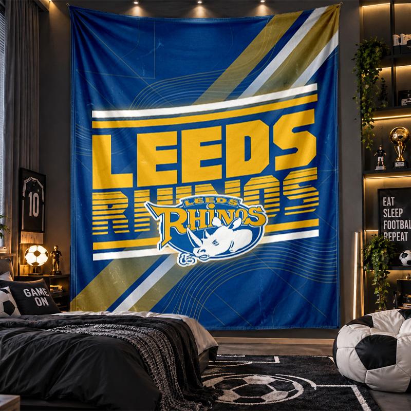 Arazzo da Appendere a Parete Stampa Leeds Rhinos Tessuto per Soggiorno Camera da Letto Decorazione Casa