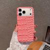Luxury Glossy Crocodile Leather Texture Phone Case For iPhone 17 Air 16 15 14 Plus 13 11 Pro Max Frameless Shockproof Girl Cover