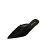 French Fairy Breathable Mesh Lace Bag Head Sandals Female Summer Kitten Heel Empty Single Shoes