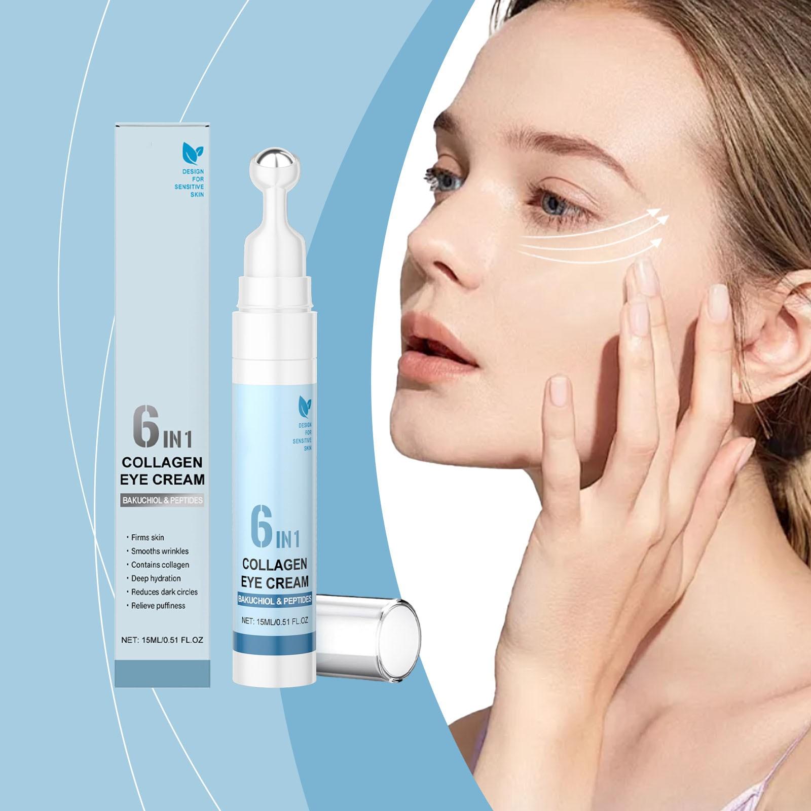 

Коллагеновый крем для глаз Защищает нежную кожу вокруг глаз Коллагеновый увлажняющий крем для глаз 15 мл One Size