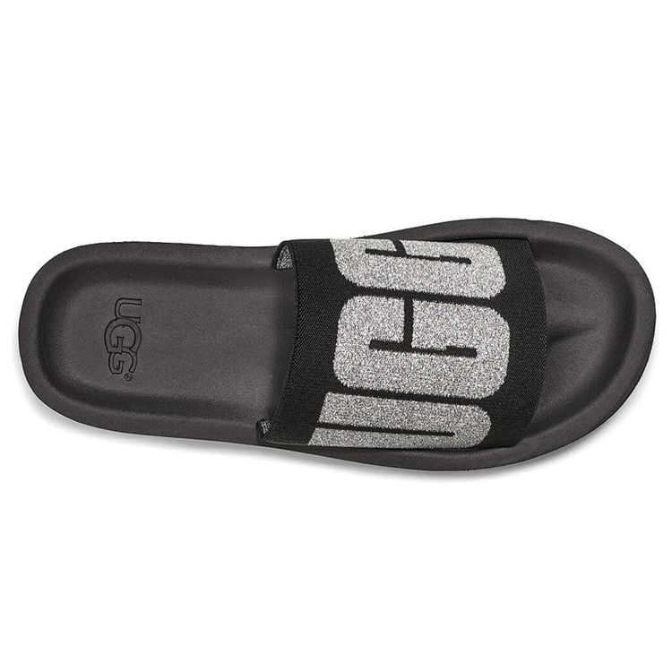 UGG Zuma Graphic Metallic Comfortable Slippers Women Slippers Black 1101558-BLK