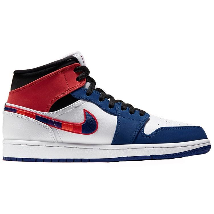 Air Jordan 1 Mid 'Wielokolorowy Swoosh' Męskie 852542-146