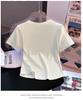 Plus Size Women's Buckle Letter Print Short Sleeve T-shirt: 2025 Summer Loose, Slimming, Casual, Versatile Top