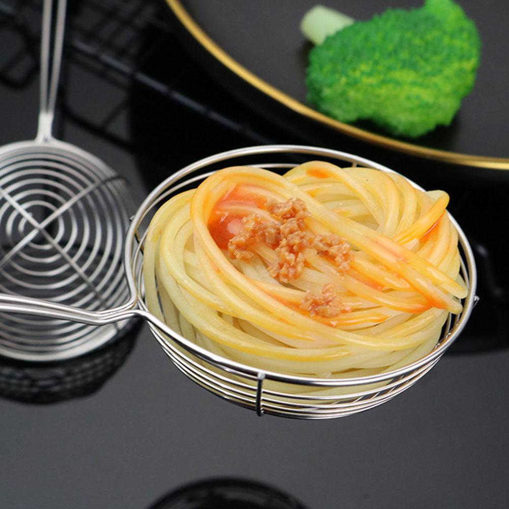 4Pcs Ergonomic Hot Pot Strainer Spoon Stainless Steel Kitchen Colander Filter Sieve for Tea Coffee Oil Water Drainage Cooking