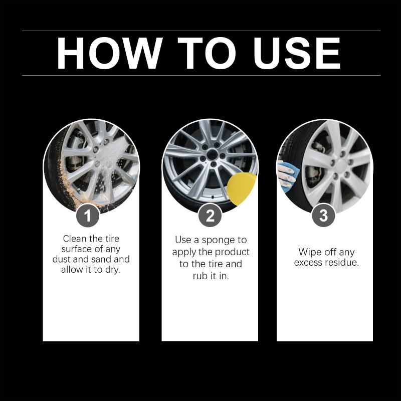 Car Tire Maintenance Paste for Tire Cleaning Anti Dust Formula Long Lasting Protection Tire Restore for Auto Care
