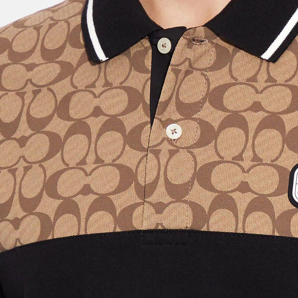 Coach Men Outlet Signature Polo Beige C9605-OFZ