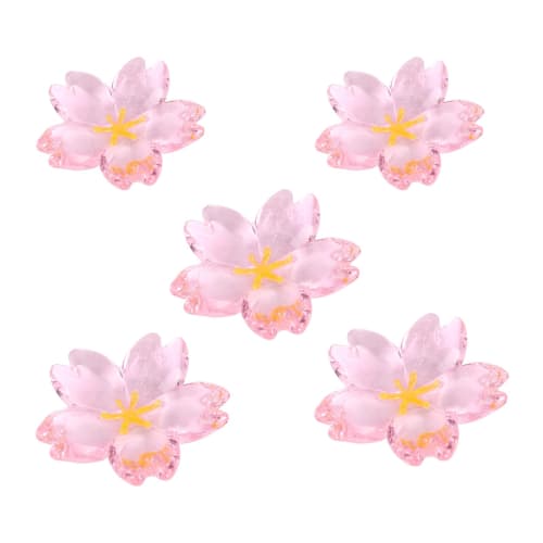 

Kamozimi Glass Chopstick Rests, Beautiful and Cute Cherry Blossom Shaped 5-Piece Set, Simple and Elegant Design