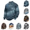 Men's Halloween Long Sleeve Button Up Shirt for Party and Casual Wear