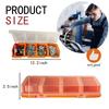 Plastic Screw Parts Organizer Box 4 Compartments Lightweight Portable Storage Holder for Home DIY Craft Nails Screws Hardware