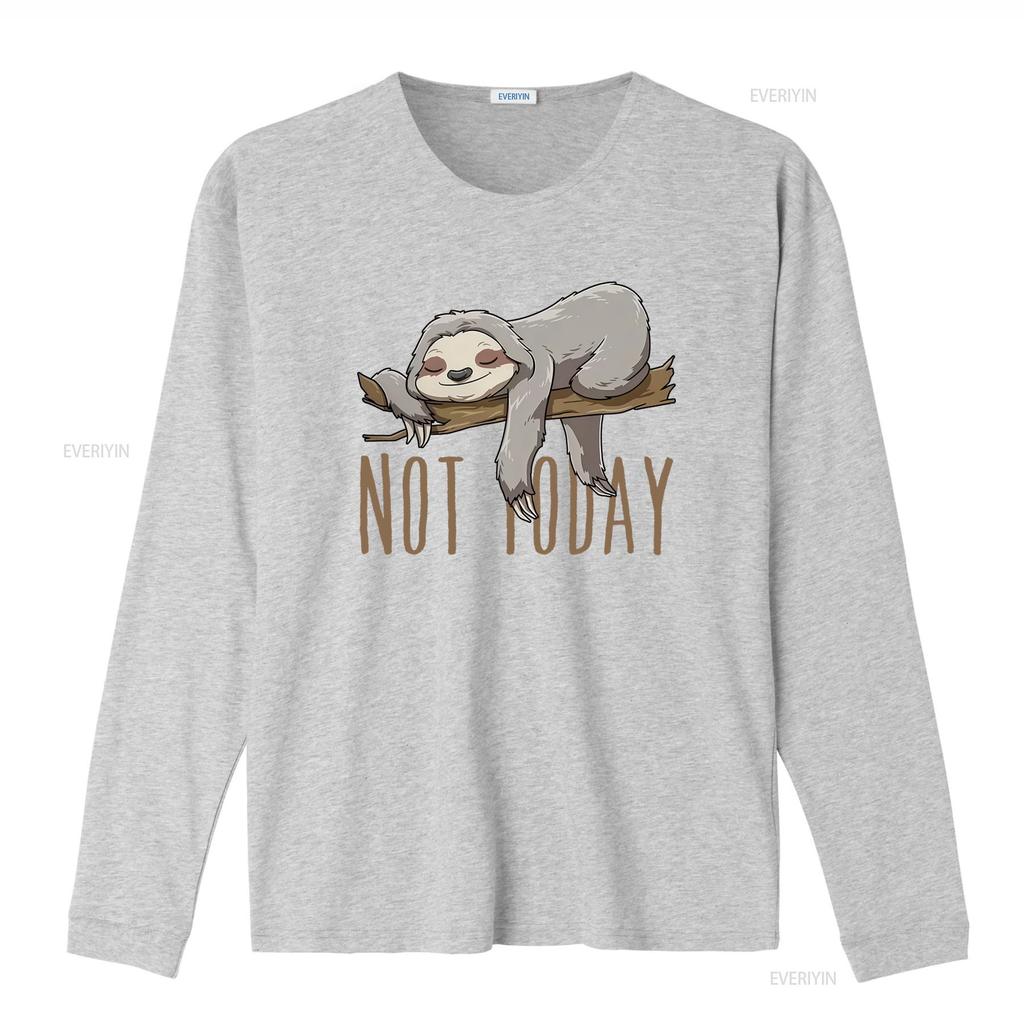 Cute Sleeping Sloth Design T Shirt Not Today Motif Available in All Sizes DSN 221121 vintage Washed Casual designer clothes