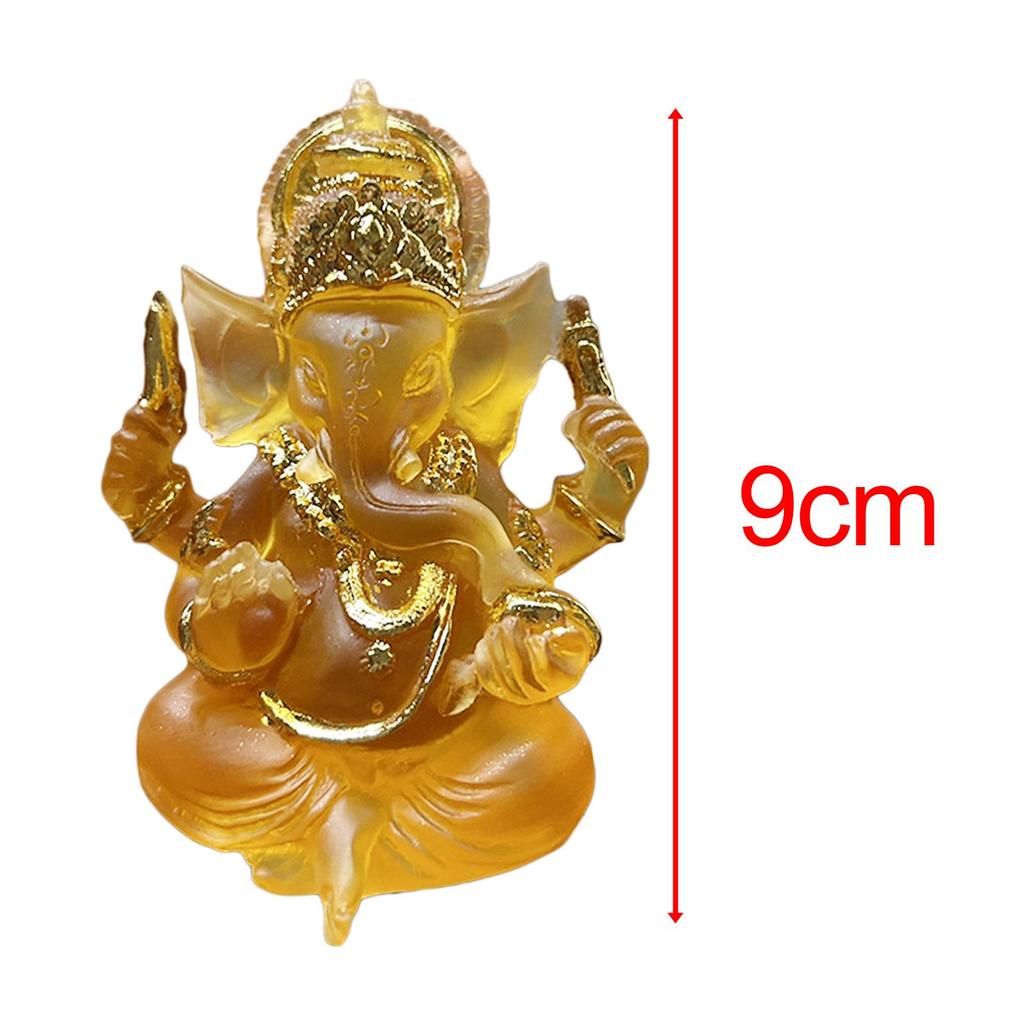 Ganesha Sitting Buddha Statue Sculpture Decorative Stylish Elegant Carving Figurine Tabletop Decoration for Housewarming Gift