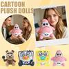 Soft Plush Square Character Stuffed Toy with Embroidered Eyes and Pacifier Baby Style Design for Kids and Collectors