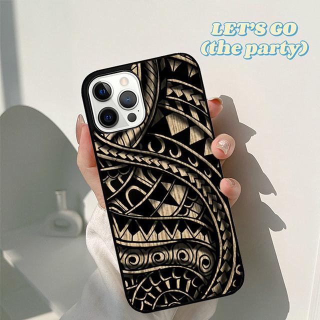 Autumu Maori Tribal Samoan Polynesian Phone Case Cover for iPhone 17 Air 16 16e 15 12 11 13 14 Pro Max Plus Coque
