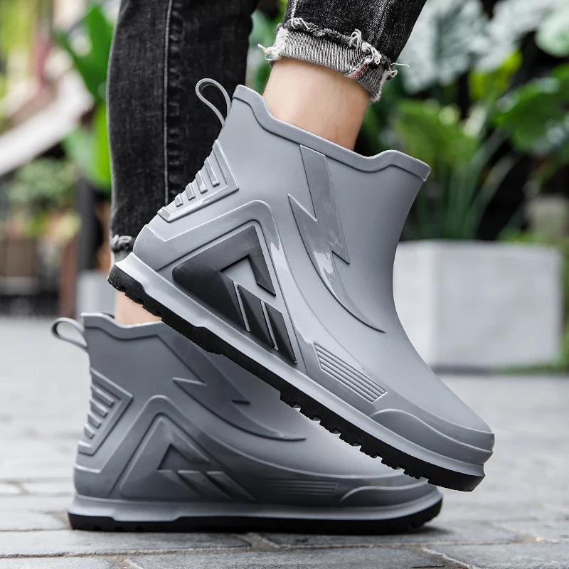 High Rain Boots Water Shoes Couple Chef Shoes Original Men