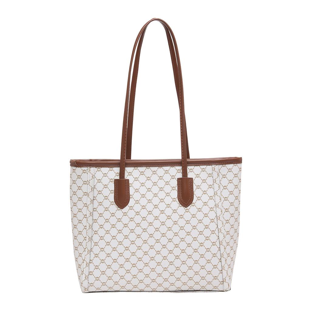 

And High Quality Stylish Plaid Tote Bag For Women With Comfortable Dual Design Handle белый
