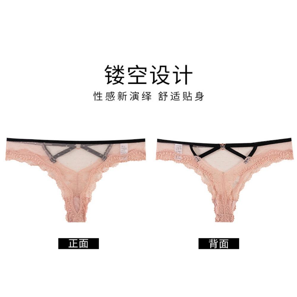 European and American Lace Underwear Hollow Sexy Pure Wind Underwear Cross-border Underwear Foreign Trade Briefs Lace Solid Color Underwear