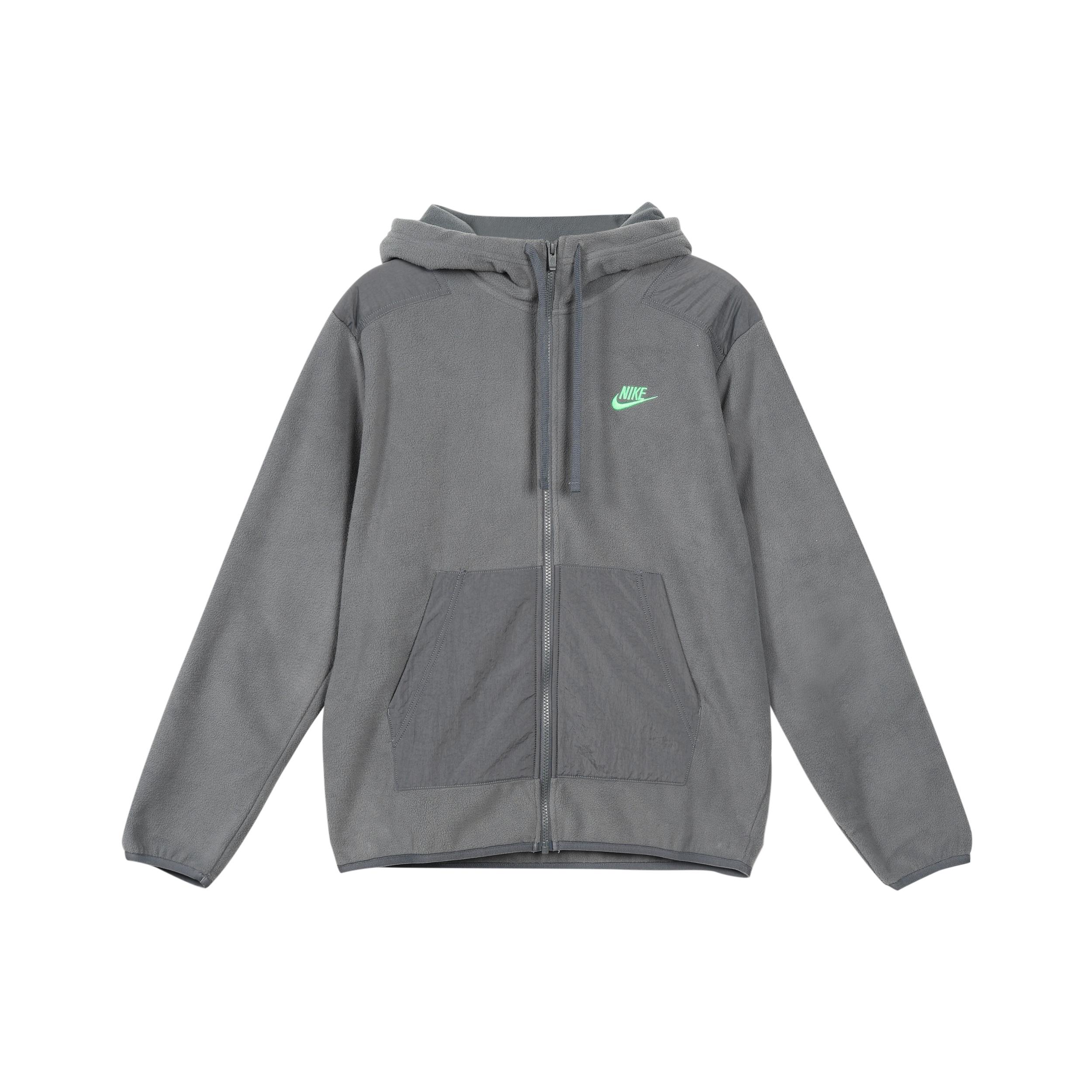 Nike NSW fleece hooded jacket Grey Men s DD4883-068 XL