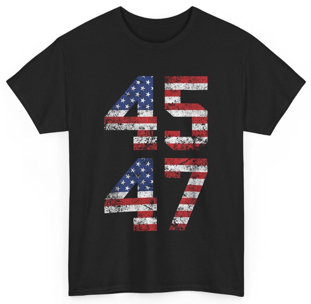 Trump 2024 Vintage T-Shirt - Trump 2024 45 47 Vintage USA T-Shirt