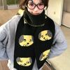 Korean Cute Cartoon Puppy Knitted Scarf Women's Autumn and Winter New Thickened Warm Versatile Neck Protection Couple Scarf
