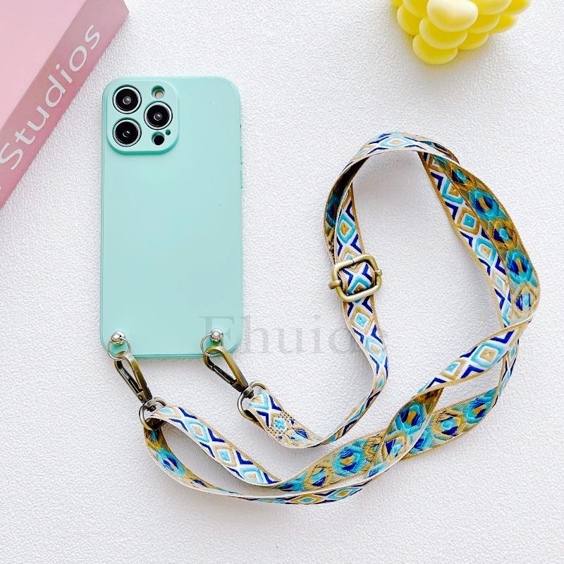Classic Strap Case For Xiaomi POCO X7 X6 M6 M7 Mi 15T 14T 13T Redmi Note 14 Pro Plus Crossbody Neck Lanyard Soft Silicone Cover