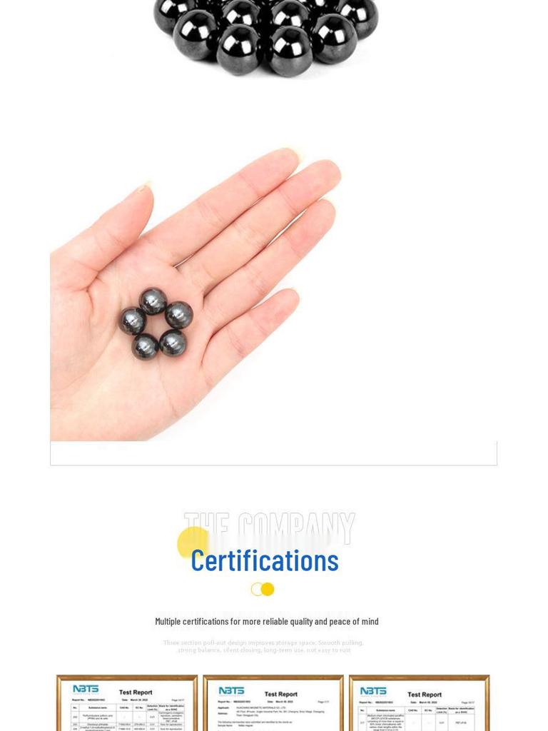 Polished Black Gallstone Spherical Magnets - Seven Dragon Balls Massage Health Ferrite Suction Magnets