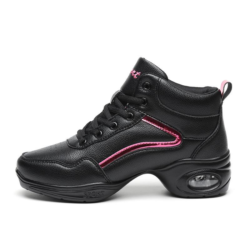 

Новые туфли для моряков, женские танцевальные туфли, кожаная поверхность, взрослые туфли для танцев на мягкой подошве, ботильоны на среднем каблуке, высокие, для квадратных танцев, на четыре сезона 41 чёрный