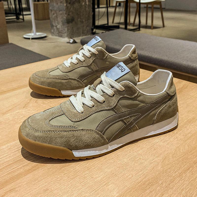 

Осень 2025 года, новые низкие мужские кроссовки, парусиновые кроссовки, корейская версия, модные универсальные мужские кроссовки для спорта и отдыха, для студентов 44 зеленые хаки