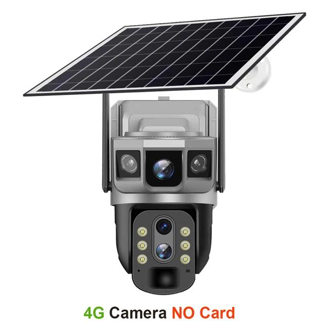 

4G Sim Сонячна IP-камера 12 МП HD Зовнішнє відеоспостереження Бездротова відеокамера PIR Виявлення людини Нічне бачення Безпека Monito новий колір автомобіля