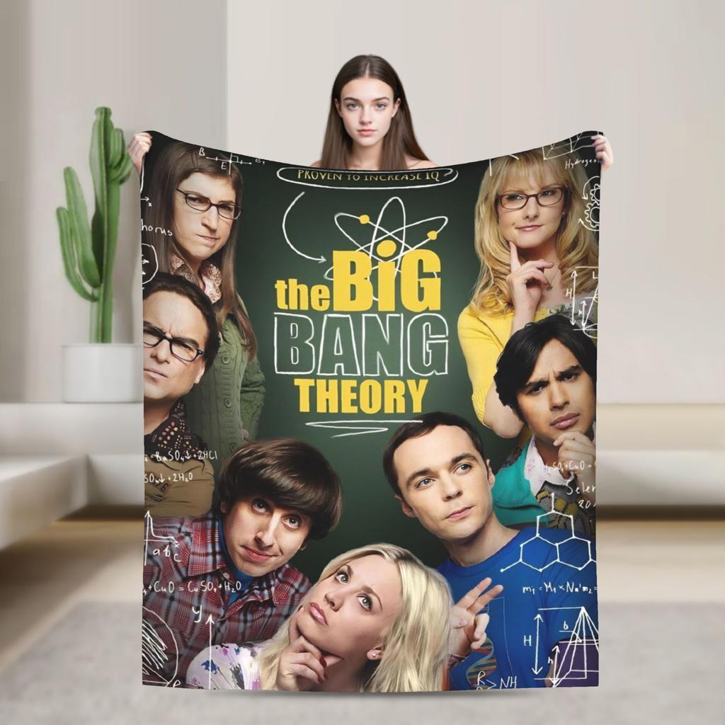 American The Big Bangs Theory Soft Warm Blanket Picnic Plush Throw Blanket Funny Couch Bed Flannel Bedspread Sofa Bed Cover