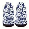 2 stuks Hawaïaanse Hibiscus Bloemen Autohoezen - Passend voor Voorbeschermers Met & Bloemenpatroon, Duurzaam Polyester, Gemakkelijk te Reinigen Oppervlak