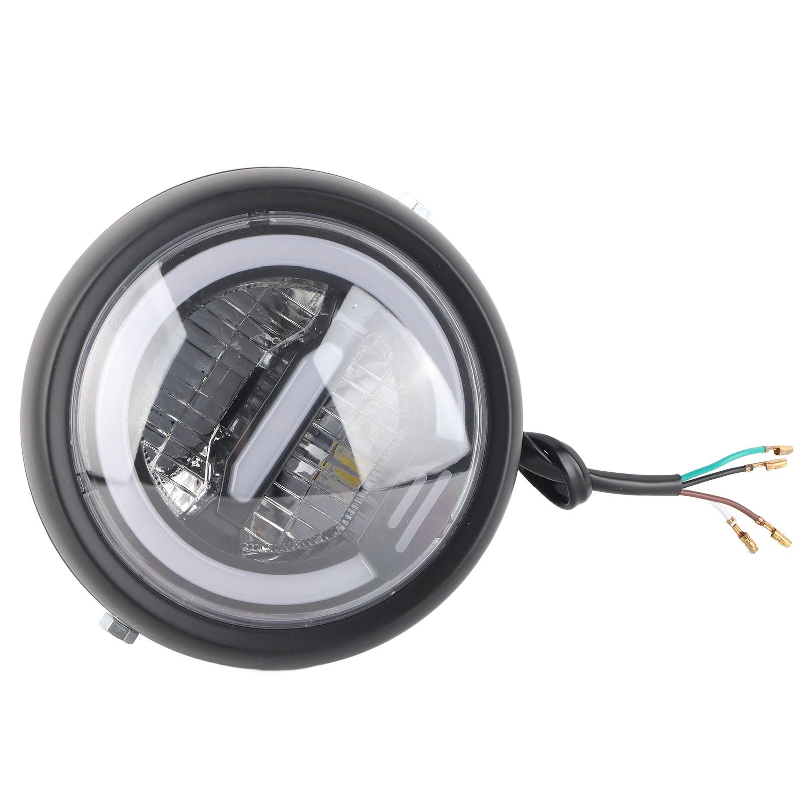 

6,5-дюймовая светодиодная передняя фара для мотоцикла, винтажный янтарно-белый свет, модификация, универсальная, 1224V