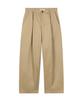EXCONTAINER Classic One-Pleat Cotton Chino Pants (Beige)