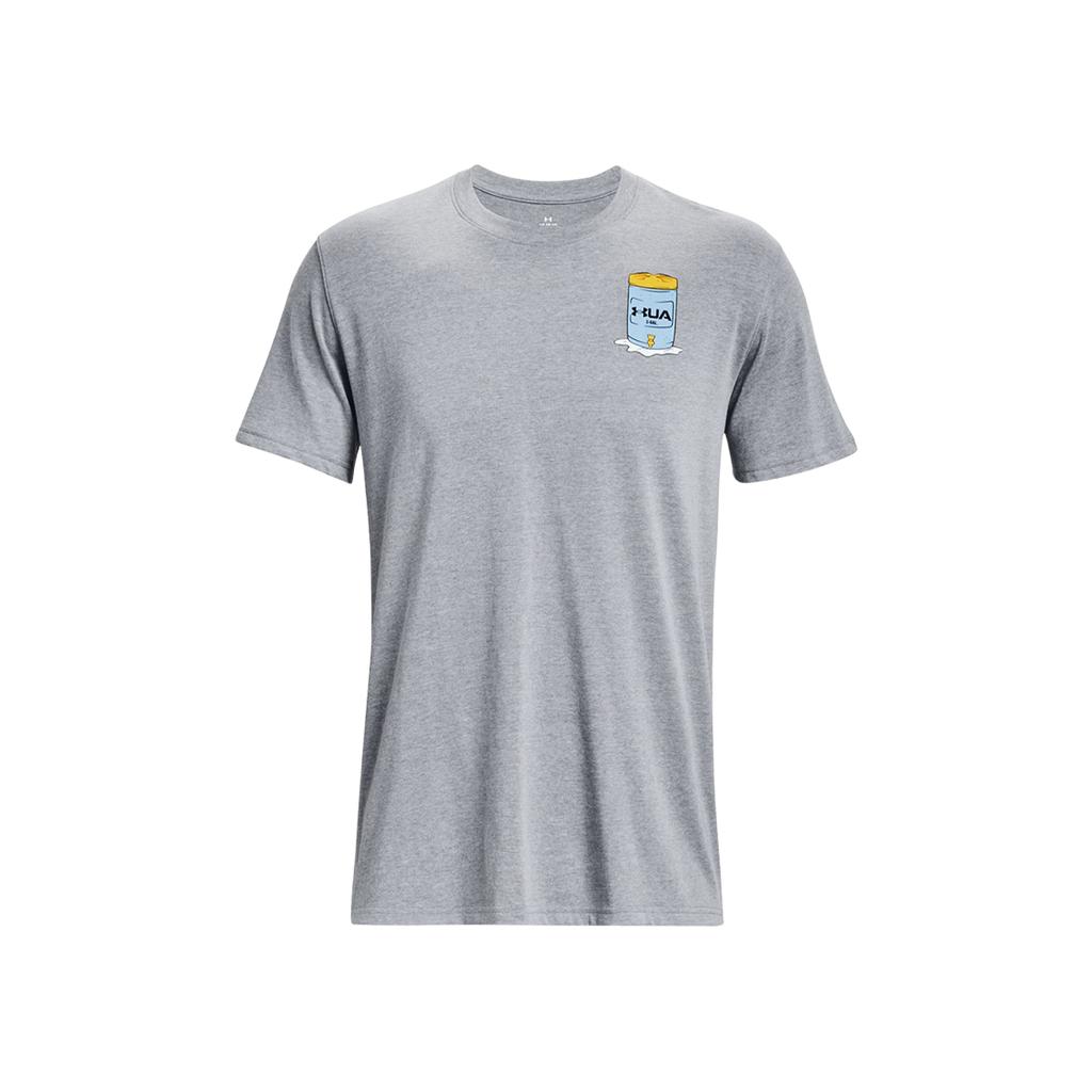 Under Armour Water Cooler Cartoon Print Training Short Sleeve T-Shirt Men Tops Gray 1379555-035