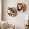 Handmade Imitation Rattan Storage Rack Cute Hanging Storage Basket  Kitchen