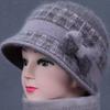 Hat female autumn and winter rabbit plush wool hat plush warm knitted hat cycling cold-proof cap