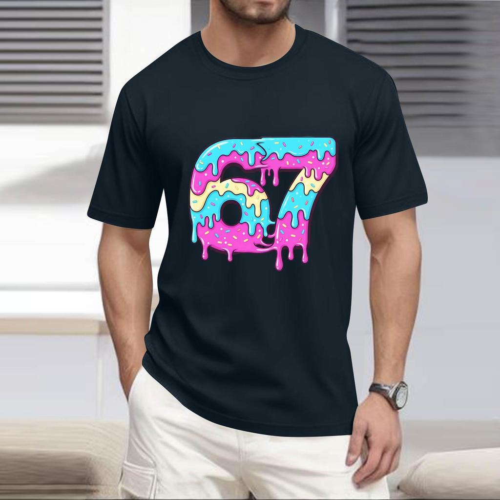 Men'S Fashionable T-Shirt, Street Casual Short Sleeved Clothing